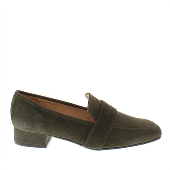 Carl Scarpa House Collection Ginevra Olive Suede Loafers
